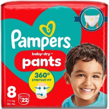 Pampers Baby Dry Nappy Pants Size 8 Essential Pack 22 Nappies (22)