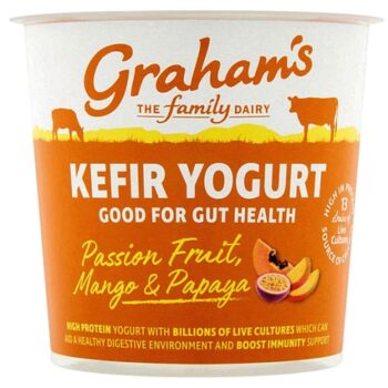 Passion Fruit Mango & Papaya Kefir Yogurt