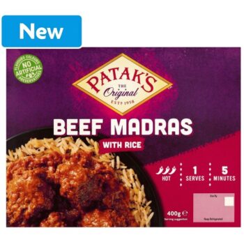 Patak's Beef Madras with Rice (400g)