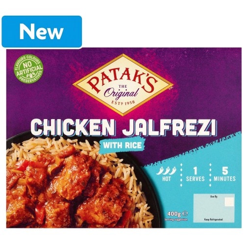 Patak's Chicken Jalfrezi with Rice (400g)