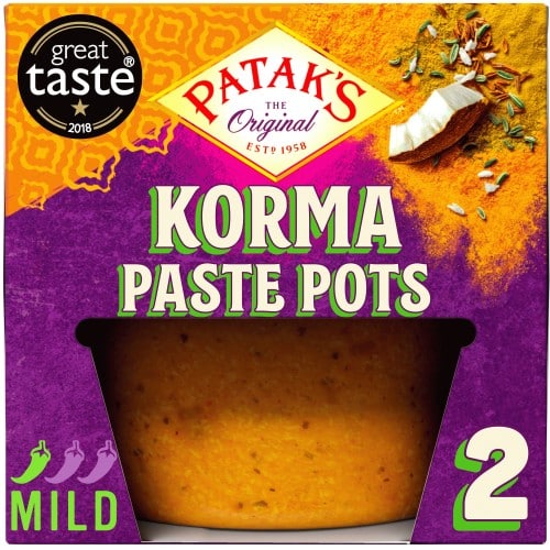 Patak's Korma Curry Paste Pot (2 x 70g)