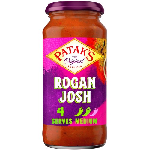 Patak's Medium Hot Rogan Josh Curry Sauce (450g)