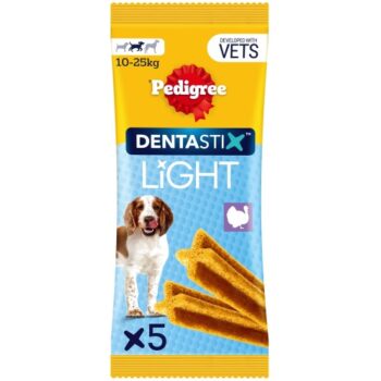 Pedigree Dentastix Light 5 Sticks Dental Chews Medium Dog Treats (5 x 0.07kg)