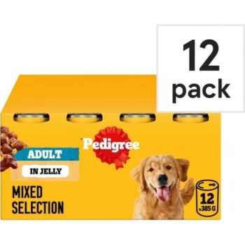 Pedigree Mixed Selection Wet Dog Food in Jelly Variety Pack (12 x 385g)