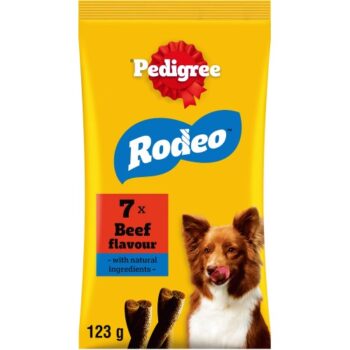 Pedigree Rodeo Adult Dog Treats Beef 7 Sticks (7 x 123g)