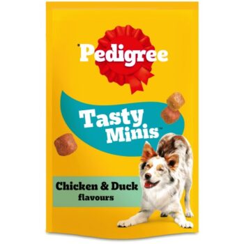 Pedigree Tasty Minis Chewy Cubes with Chicken & Duck Adult Dog Treats (130g)