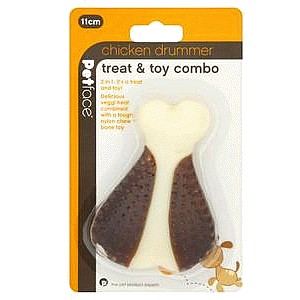 Petface Chicken Drummer Treat & Toy Combo