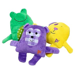 Petface Crinkle Feet Characters Mixed Plush Dog Toys