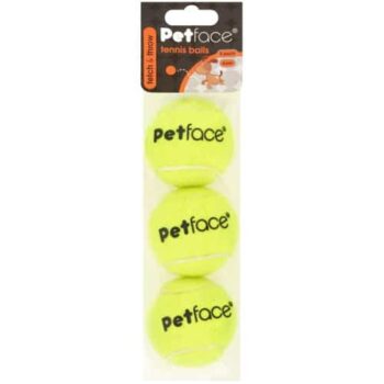 Petface Throw & Fetch Tennis Balls Pack for Dogs (3)