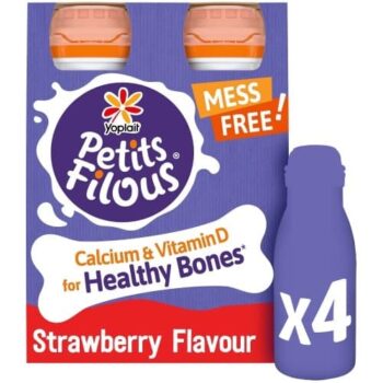 Petits Filous Strawberry Flavour Drinking Yogurt (4 x 100g)