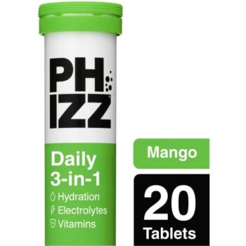 Phizz Mango 3-In-1 Hydration 20 Effervescent Tablets (20)