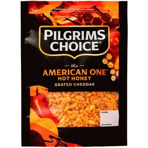 Pilgrims Choice The American One Hot Honey Grated Cheese (180g)