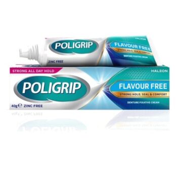 Poligrip Denture Fixative Cream Flavour Free (40g)