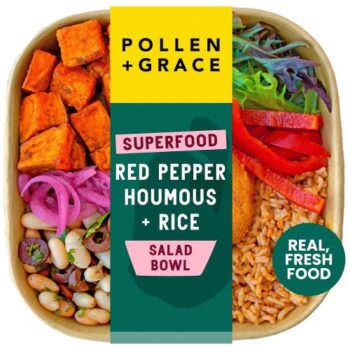 Pollen Grace Superfood Red Pepper Houmous Rice Salad Bowl (275g)