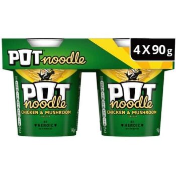 Pot Noodle Chicken & Mushroom (4 x 90g)
