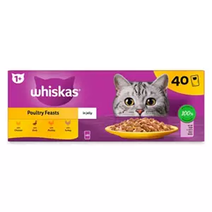 Poultry Feasts Cat Food in Jelly Pouch 40 Pack