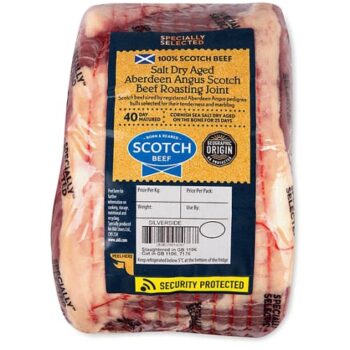 Premium Salt Dry Aged Aberdeen Angus Scotch Beef Roasting Joint (1.525kg)