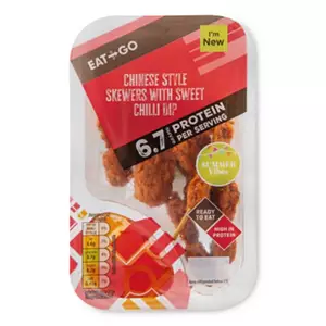 Protein Chinese Style Skewers with Sweet Chilli Dip