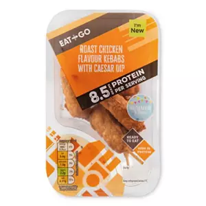 Protein Roast Chicken Flavour Kebabs with Caesar Dip