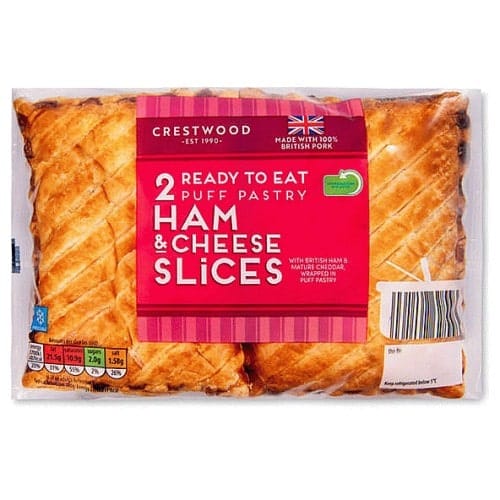 Puff Pastry Ham & Cheese Slices (2)