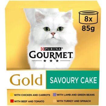 Purina 8x8x85g Gourmet Gold Savoury Cake Meat & Veg (8 x 85g)