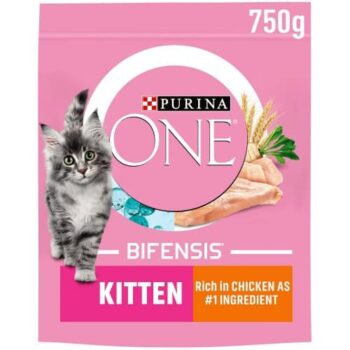 Purina One Kitten Dry Cat Food Chicken & Wholegrain (750g)