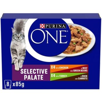 Purina One Selective Palate Meat Selection in Gravy Cat Food (8 x 85g)
