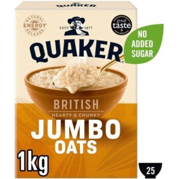 Quaker Jumbo Rolled Oats Porridge (1kg)