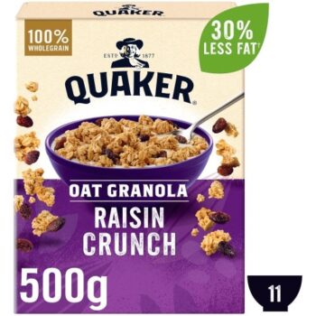 Quaker Oat Granola Raisin Cereal (500g)