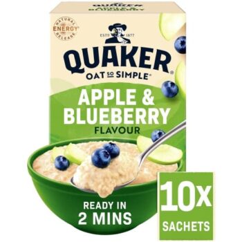 Quaker Oat So Simple Apple & Blueberry Porridge Sachets x10Pack (10 x 36g)