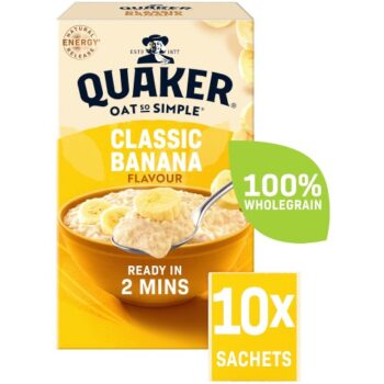 Quaker Oat So Simple Banana Porridge Sachets (10 x 34.8g)