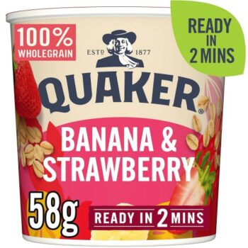 Quaker Oat So Simple Banana & Strawberry Porridge Pot (58g)