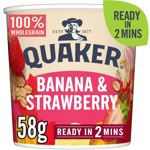 Quaker Oat So Simple Banana & Strawberry Porridge Pot (58g)