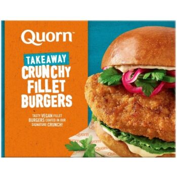 Quorn Vegan Takeaway 2 Crunchy Fillet Burgers (2 x 190g)