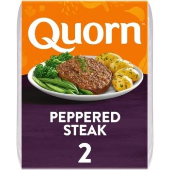 Quorn Vegetarian 2 Peppered Steaks (2 x 196g)