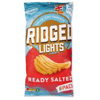 Ready Salted Ridged Lights Crisps (6)