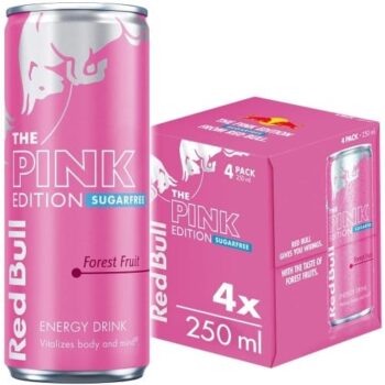 Red Bull Energy Drink Sugar Free Pink Edition Forest Fruits (4 x 250ml)