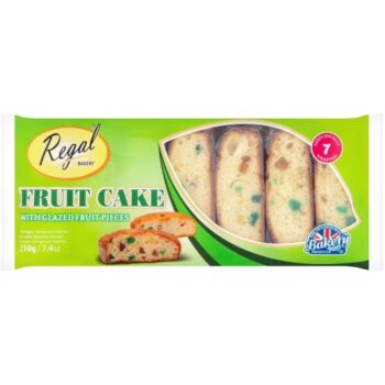 Regal Bakery Fruit Cake Slices with Glazed Fruit Pieces (210g)