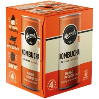 Remedy Kombucha Mango Passion Multipack Drink (4 x 300ml)