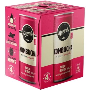 Remedy Kombucha Wild Berry Multipack Drink (4 x 330ml)
