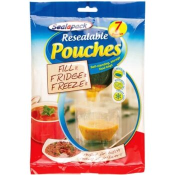 Resealable Clear Food Pouches (Pack of 7)