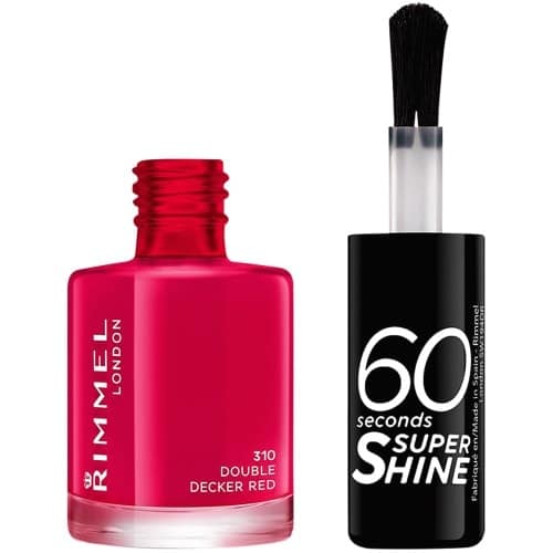 Rimmel London 60 Seconds Super Shine Nail Polish Double Decker Red (8ml)