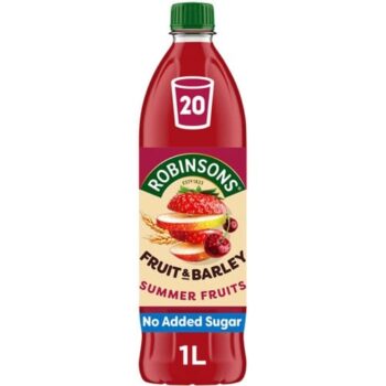 Robinsons Fruit & Barley Summer Fruits Squash No Added Sugar (1 Litre)