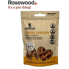 Rosewood Natural Eats Chicken & Liver Ferret Bites Treats (50g)