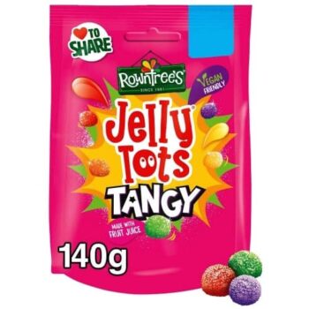 Rowntree's Jelly Tots Tangy Sweets Sharing Bag (140g)