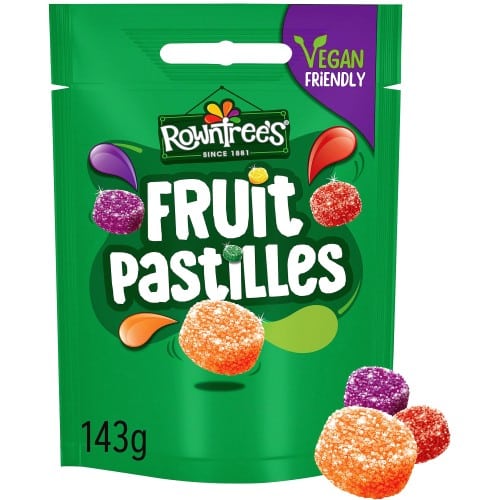 Rowntree's Vegan Fruit Pastilles Sharing Bag Friendly Sweets (143g)