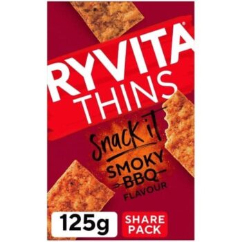 Ryvita Snack It Thins Smoky BBQ Flatbread Snacks (125g)