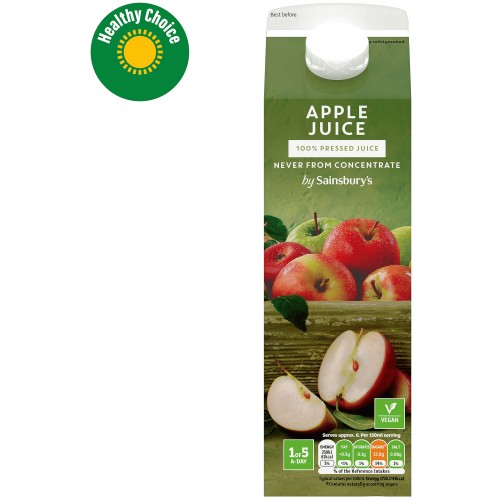 Sainsbury's 100% Pressed Apple Juice Not From Concentrate (1 Litre)