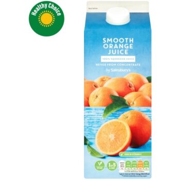 Sainsbury's 100% Pure Squeezed Smooth Orange Juice Not From Concentrate (1.75 Litre)