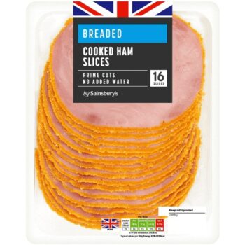 Sainsbury's 16 Breaded Cooked Ham Slices (375g)